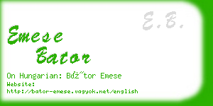 emese bator business card